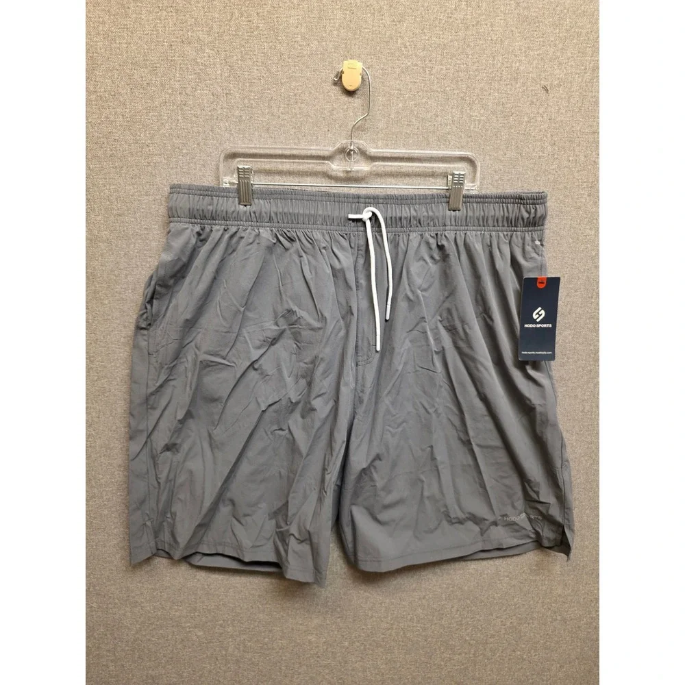 Hodo Sports Mens Gray Athletic Gym Shorts 3XL NWT Mesh Lined Drawstring Stretch